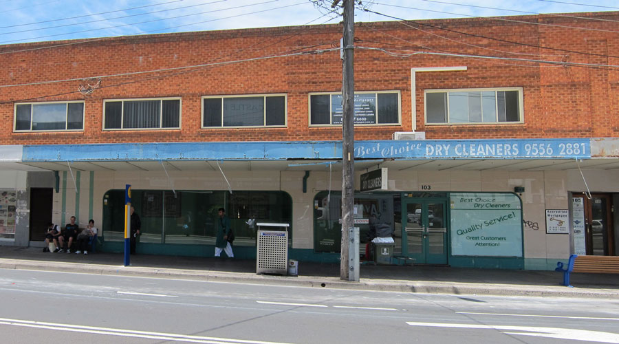 Before: the run-down former Best Choice Dry Cleaners shopfront on the Rockdale strip, closing down