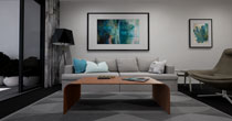 360-degree still of a living room interior